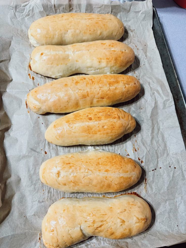 Sandwich rolls, hoagie rolls, bread, dough, baking